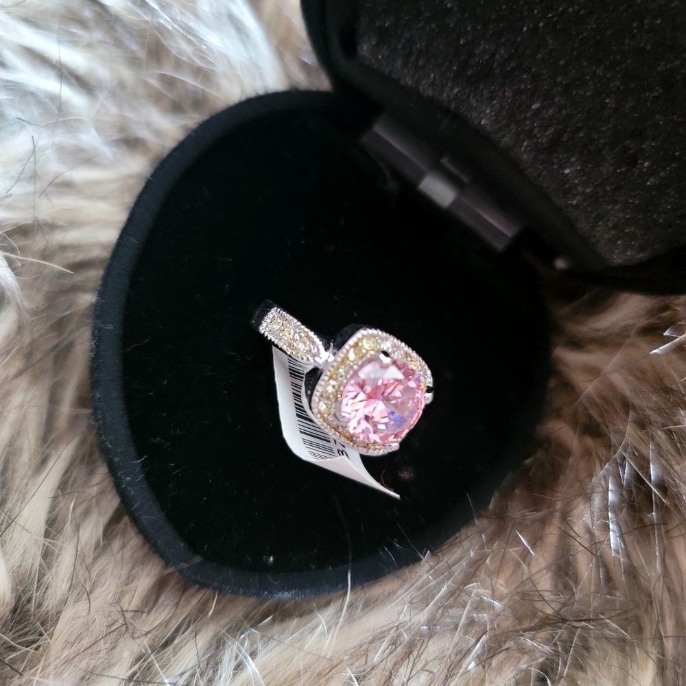Pink Diamond accent ring